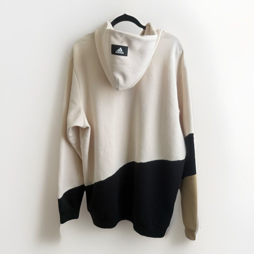 Adidas Mountain EQT Logo Color block Hoodie Beige Gold Black Men’s Size XXL